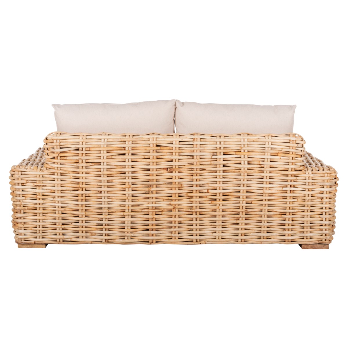ΚΑΝΑΠΕΣ 2-ΘΕΣΙΟΣ TROPEL HM9809 ΞΥΛΟ MANGO-RATTAN ΦΥΣΙΚΟ-ΛΕΥΚΑ ΜΑΞΙΛΑΡΙΑ 192x88x70-85Υεκ.