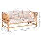 ΣΕΤ ΣΑΛΟΝΙ 4ΤΜΧ EDDARD HM9340.25 ΑΠΟ ΜΑΣΙΦ ΞΥΛΟ TEAK  ΦΥΣΙΚΟ - ΛΕΥΚΟ