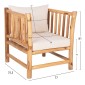 ΣΕΤ ΣΑΛΟΝΙ 4ΤΜΧ EDDARD HM9340.25 ΑΠΟ ΜΑΣΙΦ ΞΥΛΟ TEAK  ΦΥΣΙΚΟ - ΛΕΥΚΟ