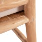 ΣΕΤ ΣΑΛΟΝΙ 4ΤΜΧ EDDARD HM9340.25 ΑΠΟ ΜΑΣΙΦ ΞΥΛΟ TEAK  ΦΥΣΙΚΟ - ΛΕΥΚΟ