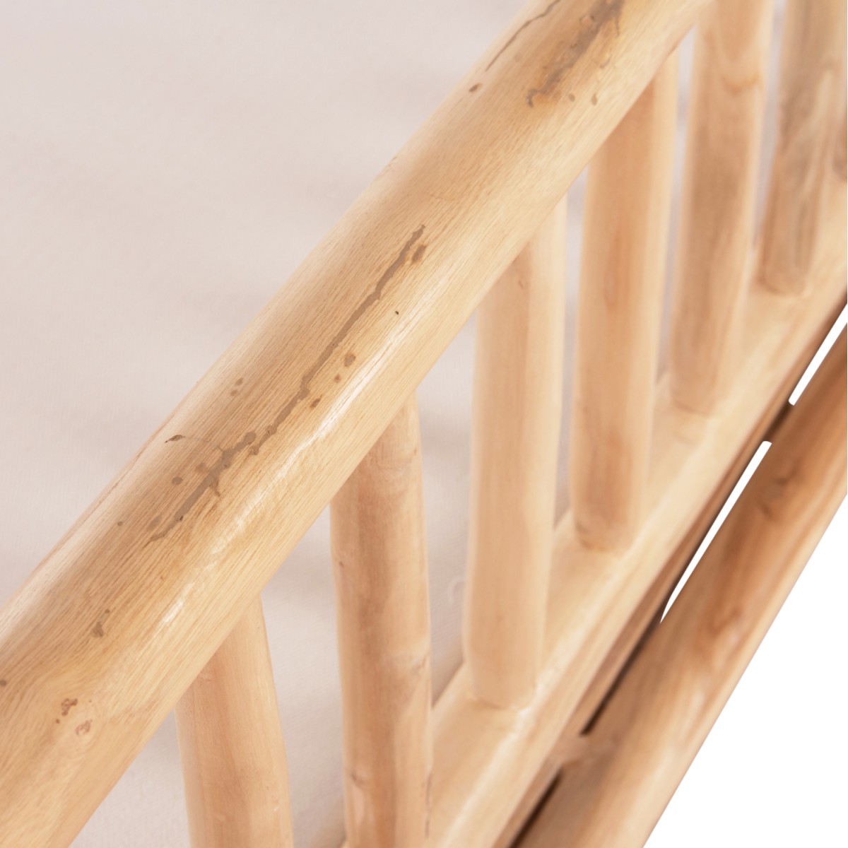 ΣΕΤ ΣΑΛΟΝΙ 4ΤΜΧ EDDARD HM9340.25 ΑΠΟ ΜΑΣΙΦ ΞΥΛΟ TEAK  ΦΥΣΙΚΟ - ΛΕΥΚΟ