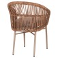 ΠΟΛΥΘΡΟΝΑ ΑΛΟΥΜΙΝΙΟΥ ORIN HM6265.03 ΚΑΠΟΥΤΣΙΝΟ- P.E.RATTAN ΣΕ ΦΥΣΙΚΟ 58x61x75Υεκ.