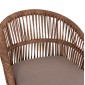 ΠΟΛΥΘΡΟΝΑ ΑΛΟΥΜΙΝΙΟΥ ORIN HM6265.03 ΚΑΠΟΥΤΣΙΝΟ- P.E.RATTAN ΣΕ ΦΥΣΙΚΟ 58x61x75Υεκ.