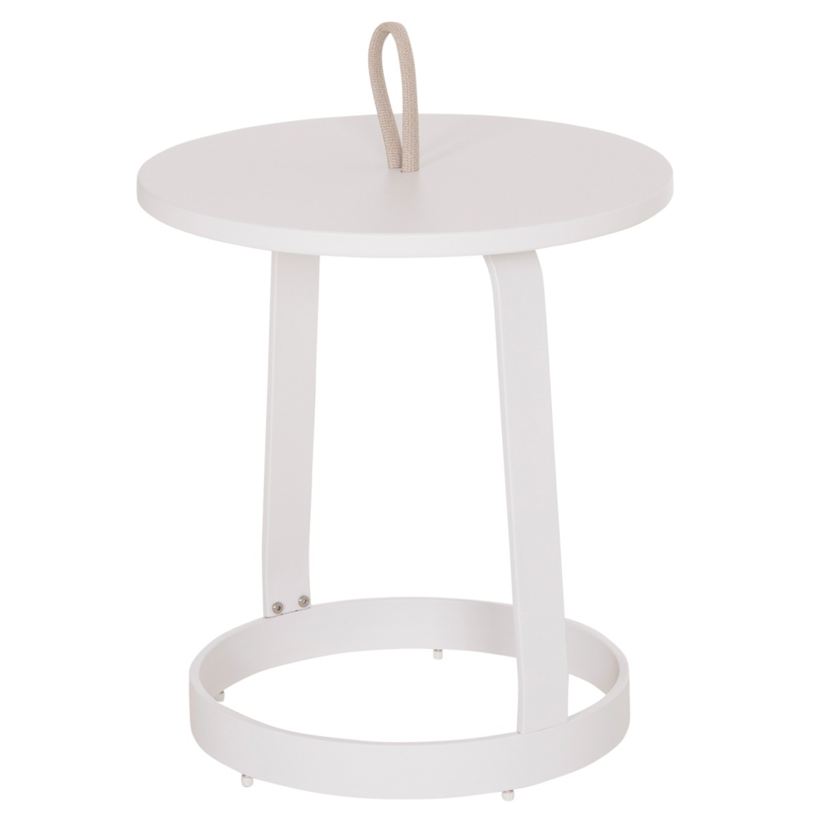 ΤΡΑΠΕΖΙ ΒΟΗΘΗΤΙΚΟ ΕΞ.ΧΩΡΟΥ MINO HM6432.02 ΑΛΟΥΜΙΝΙΟ ΛΕΥΚΟ & ΣΧΟΙΝΙ ΜΠΕΖ Φ47x53Υεκ