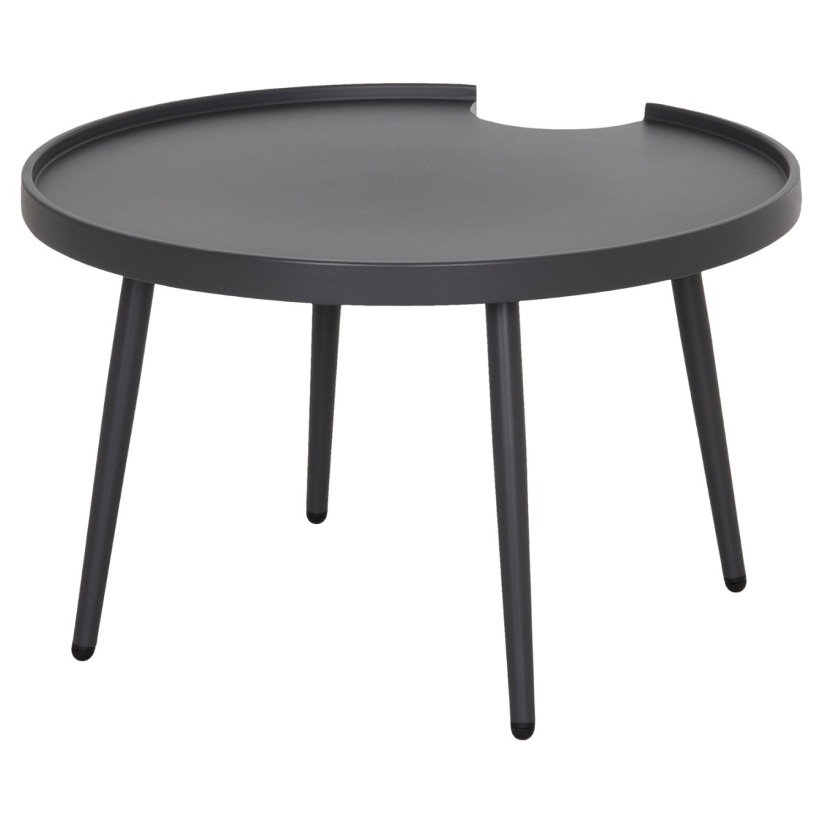 ΤΡΑΠΕΖΙ ΜΕΣΗΣ ΣΤΡΟΓΓΥΛΟ ΕΞ.ΧΩΡΟΥ TEROC HM6434.01 ΑΛΟΥΜΙΝΙΟ ΓΚΡΙ Φ70x44Υεκ