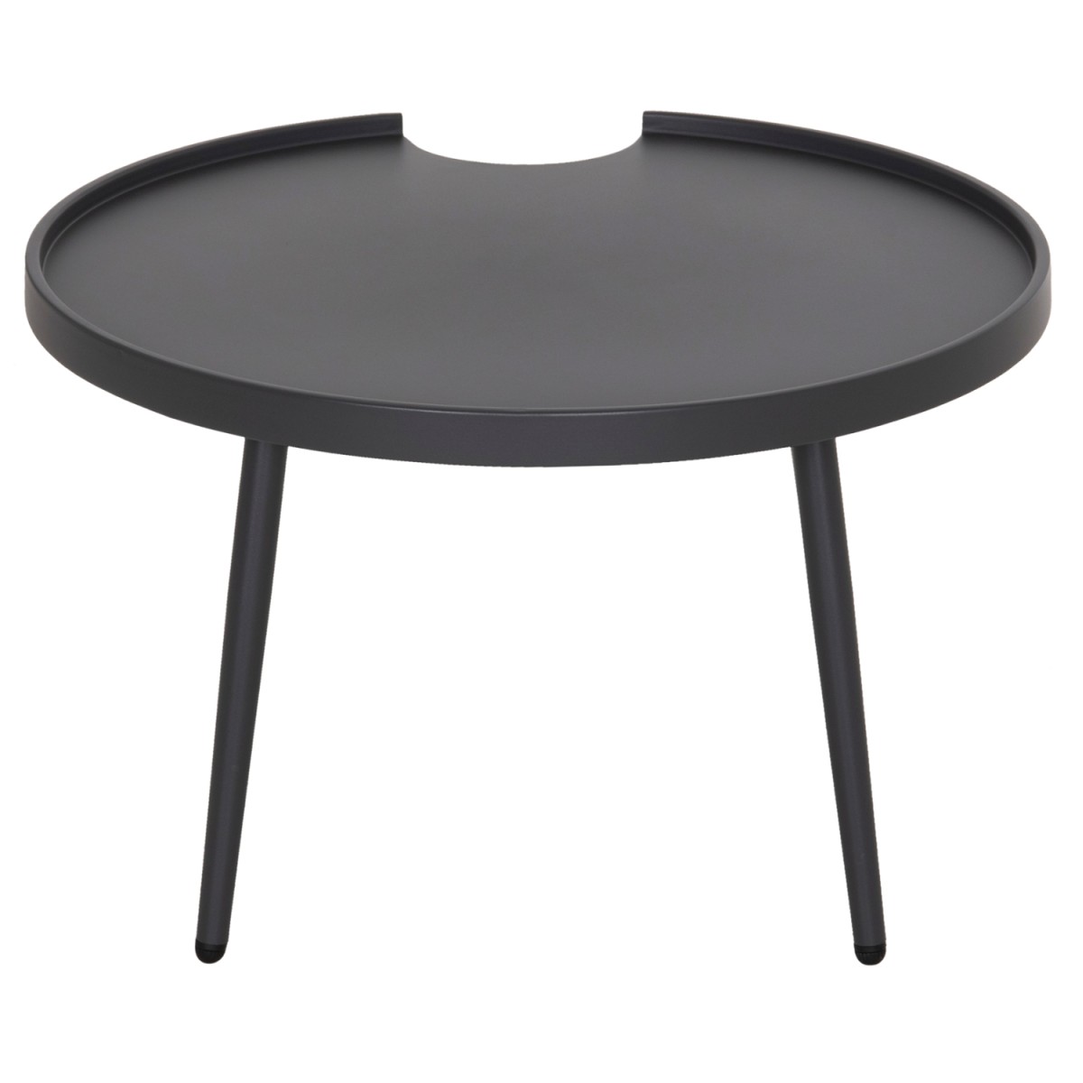 ΤΡΑΠΕΖΙ ΜΕΣΗΣ ΣΤΡΟΓΓΥΛΟ ΕΞ.ΧΩΡΟΥ TEROC HM6434.01 ΑΛΟΥΜΙΝΙΟ ΓΚΡΙ Φ70x44Υεκ