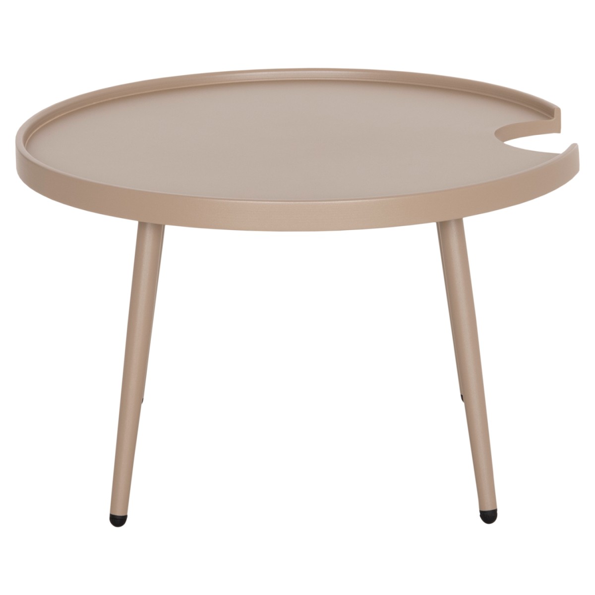 ΤΡΑΠΕΖΙ ΜΕΣΗΣ ΣΤΡΟΓΓΥΛΟ ΕΞ.ΧΩΡΟΥ TEROC HM6434.03 ΑΛΟΥΜΙΝΙΟ ΚΑΠΟΥΤΣΙΝΟ Φ70x44Υεκ