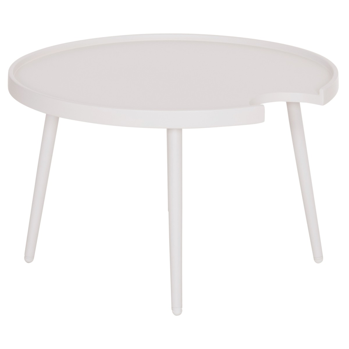 ΤΡΑΠΕΖΙ ΜΕΣΗΣ ΣΤΡΟΓΓΥΛΟ ΕΞ.ΧΩΡΟΥ TEROC HM6434.02 ΑΛΟΥΜΙΝΙΟ ΛΕΥΚΟ Φ70x44Υεκ