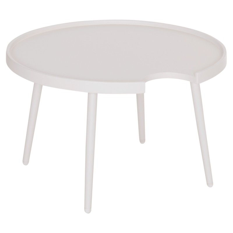 ΤΡΑΠΕΖΙ ΜΕΣΗΣ ΣΤΡΟΓΓΥΛΟ ΕΞ.ΧΩΡΟΥ TEROC HM6434.02 ΑΛΟΥΜΙΝΙΟ ΛΕΥΚΟ Φ70x44Υεκ