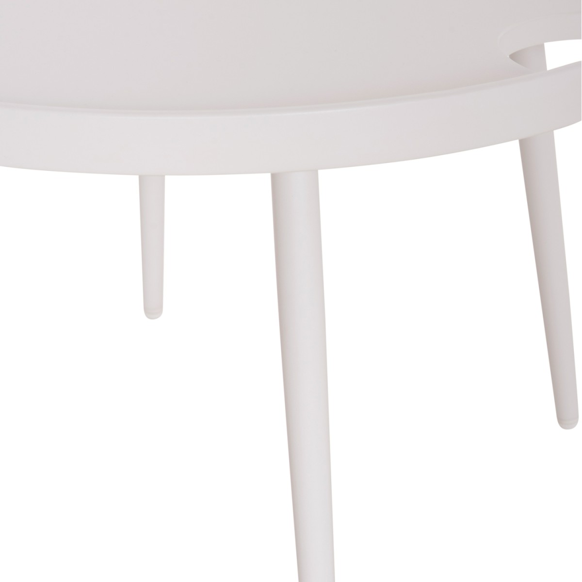 ΤΡΑΠΕΖΙ ΜΕΣΗΣ ΣΤΡΟΓΓΥΛΟ ΕΞ.ΧΩΡΟΥ TEROC HM6434.02 ΑΛΟΥΜΙΝΙΟ ΛΕΥΚΟ Φ70x44Υεκ