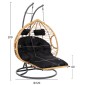 ΔΙΠΛΗ ΚΡΕΜΑΣΤΗ ΦΩΛΙΑ ME ΥΠΟΠΟΔΙΟ GRACIE HM5754.02 ΜΠΕΖ ΣΥΝΘ.RATTAN-ΓΚΡΙ ΜΕΤΑΛ.ΣΚΕΛΕΤΟΣ Φ120x200Υεκ