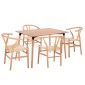 ΣΕΤ ΤΡΑΠΕΖΑΡΙΑΣ 5ΤΜΧ BRAVE HM21182 MDF TOP-ΞΥΛΟ ΟΞΙΑΣ & PAPER ROPE ΣΕ ΦΥΣΙΚΟ