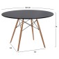 ΣΕΤ ΤΡΑΠΕΖΑΡΙΑΣ 5ΤΜΧ MAGGIE HM21187 MDF TOP & ΠΟΛΥΠΡΟΠΥΛΕΝΙΟ ΣΕ ΜΑΥΡΟ ΧΡΩΜΑ