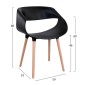 ΣΕΤ ΤΡΑΠΕΖΑΡΙΑΣ 5ΤΜΧ MAGGIE HM21187 MDF TOP & ΠΟΛΥΠΡΟΠΥΛΕΝΙΟ ΣΕ ΜΑΥΡΟ ΧΡΩΜΑ
