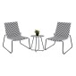ΣΕΤ LOUNGE 3TMX ΕΞ.ΧΩΡΟΥ PONY HM21193 ΜΕΤΑΛΛΟ ΣΕ ΓΚΡΙ--ΣΥΝΘ.RATTAN ΣΕ ΛΕΥΚΟ-ΜΑΥΡΟ