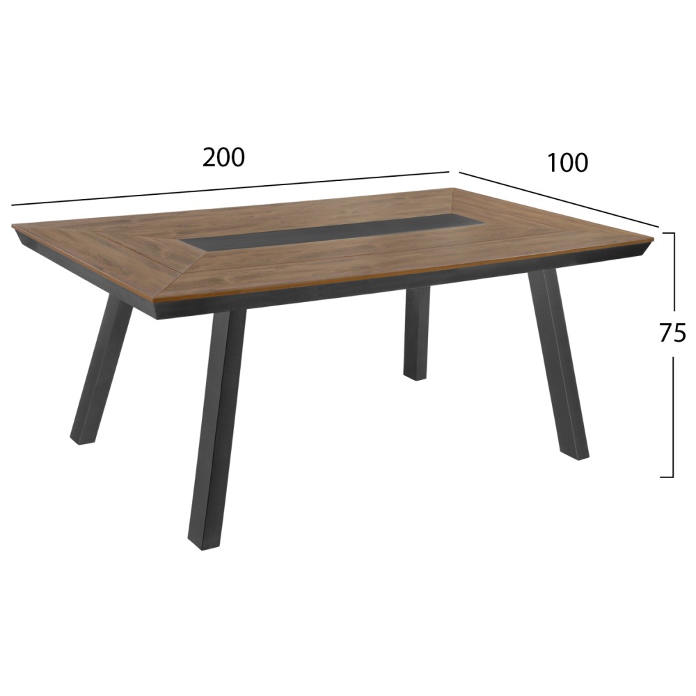 ΣΕΤ ΤΡΑΠΕΖΑΡΙΑΣ 7ΤΜΧ SAGA HM10814 ΑΛΟΥΜΙΝΙΟ ΣΕ ΓΚΡΙ--POLYWOOD