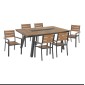 ΣΕΤ ΤΡΑΠΕΖΑΡΙΑΣ 7ΤΜΧ SAGA HM10814 ΑΛΟΥΜΙΝΙΟ ΣΕ ΓΚΡΙ--POLYWOOD