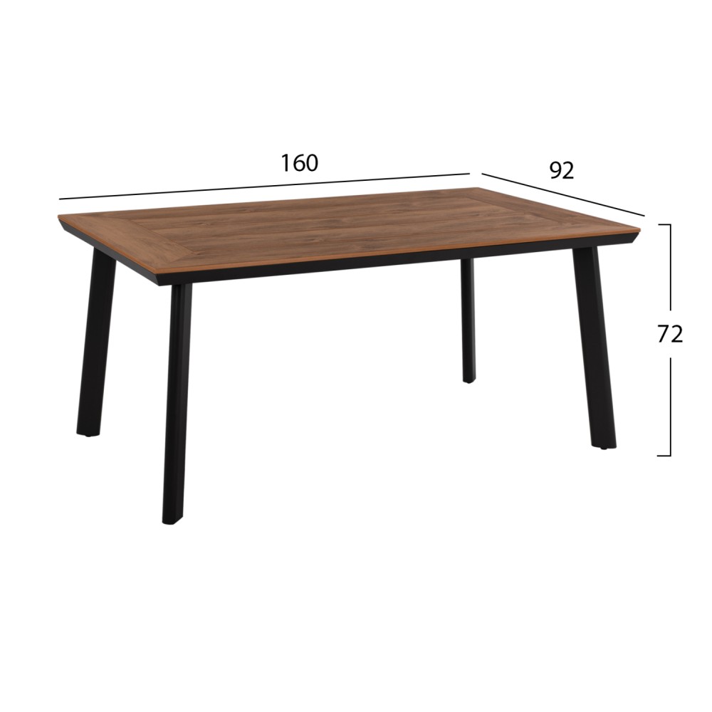 ΣΕΤ ΤΡΑΠΕΖΑΡΙΑΣ TABER HM21198 ΤΡΑΠΕΖΙ & 6 ΠΟΛΥΘΡΟΝΕΣ-ΑΛΟΥΜΙΝΙΟ & POLYWOOD-ΑΝΘΡΑΚΙ