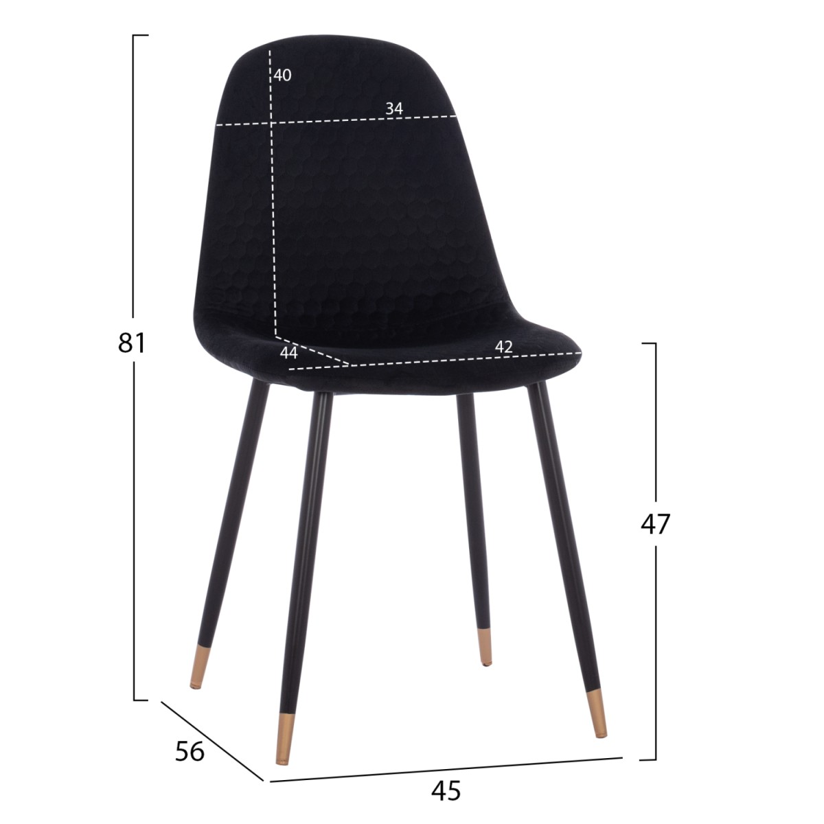 ΣΕΤ ΤΡΑΠΕΖΑΡΙΑΣ 5ΤΜΧ ALIZA HM11196.09 MDF TOP-ΒΕΛΟΥΔΟ & ΜΕΤΑΛΛΟ ΣΕ ΜΑΥΡΟ