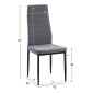 ΣΕΤ ΤΡΑΠΕΖΑΡΙΑΣ 5ΤΜΧ LADY HM21199.01 ΓΥΑΛΙ--ΜΕΤΑΛΛΟ ΣΕ ΜΑΥΡΟ & ΒΕΛΟΥΔΟ ΓΚΡΙ