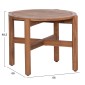 LOUNGE ΣΕΤ SANJI HM21214 ΤΡΑΠΕΖΙ & 2 ΠΟΛΥΘΡΟΝΕΣ--ΞΥΛΟ ΑΚΑΚΙΑΣ-ΑΛΟΥΜΙΝΙΟ-ΣΧΟΙΝΙ