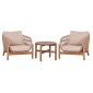 LOUNGE ΣΕΤ SANJI HM21214 ΤΡΑΠΕΖΙ & 2 ΠΟΛΥΘΡΟΝΕΣ--ΞΥΛΟ ΑΚΑΚΙΑΣ-ΑΛΟΥΜΙΝΙΟ-ΣΧΟΙΝΙ