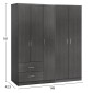 ΝΤΟΥΛΑΠΑ 5ΦΥΛΛΗ CAESAR HM21234.01 ΜΕΛΑΜΙΝΗ ΧΡΩΜΑ ZEBRANO 150x42.5x181Υεκ