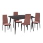 ΣΕΤ ΤΡΑΠΕΖΑΡΙΑΣ 5ΤΜΧ RAVEN HM21264.02 ΚΕΡΑΜΙΚΟ TOP ΜΑΥΡΟ ΜΑΡΜΑΡΟ--ΒΕΛΟΥΔΟ ΣΑΠΙΟ ΜΗΛΟ