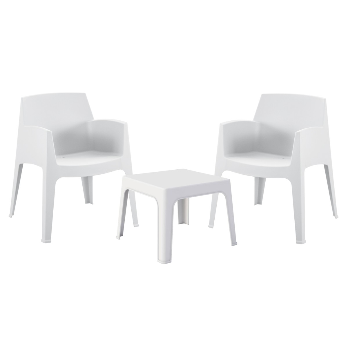 ΣΕΤ 3ΤΜΧ ΠΟΛΥΠΡΟΠΥΛΕΝΙΟΥ SLEEK HM21267.01 ΤΡΑΠΕΖΑΚΙ & 2 ΠΟΛΥΘΡΟΝΕΣ-ΛΕΥΚΟ