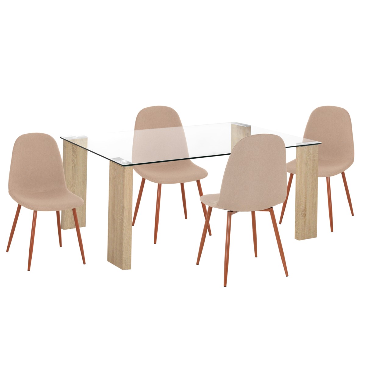 ΣΕΤ ΤΡΑΠΕΖΑΡΙΑΣ 5ΤΜΧ LEOMOR HM21270.01 ΤΡΑΠΕΖΙ & 4 ΚΑΡΕΚΛΕΣ - ΜΠΕΖ ΥΦΑΣΜΑ ΣΕΤ ΤΡΑΠΕΖΑΡΙΑΣ 5ΤΜΧ LEOMOR HM21270.01 ΤΡΑΠΕΖΙ & 4 ΚΑΡΕΚΛΕΣ - ΜΠΕΖ ΥΦΑΣΜΑ