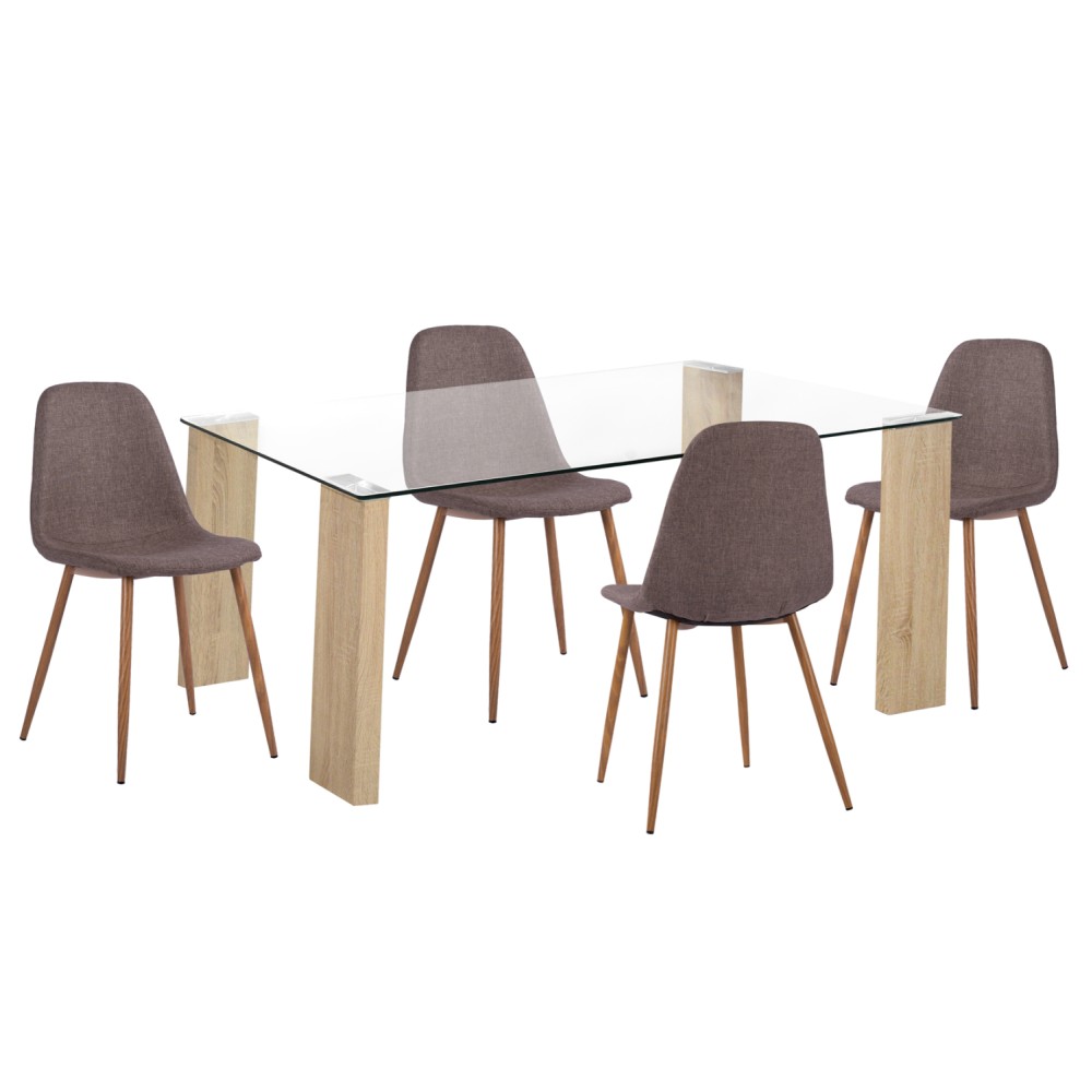 ΣΕΤ ΤΡΑΠΕΖΑΡΙΑΣ 5ΤΜΧ LEOMOR HM21270.02 ΤΡΑΠΕΖΙ & 4 ΚΑΡΕΚΛΕΣ - ΚΑΦΕ ΥΦΑΣΜΑ ΣΕΤ ΤΡΑΠΕΖΑΡΙΑΣ 5ΤΜΧ LEOMOR HM21270.02 ΤΡΑΠΕΖΙ & 4 ΚΑΡΕΚΛΕΣ - ΚΑΦΕ ΥΦΑΣΜΑ