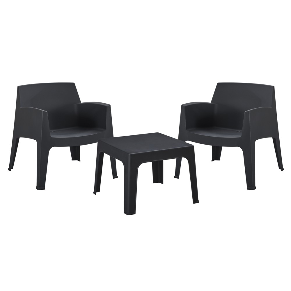 ΣΕΤ LOUNGE 3ΤΜΧ SLEEK HM21274.02 ΜΑΥΡΟ ΠΟΛΥΠΡΟΠΥΛΕΝΙΟ ΣΕΤ LOUNGE 3ΤΜΧ SLEEK HM21274.02 ΜΑΥΡΟ ΠΟΛΥΠΡΟΠΥΛΕΝΙΟ