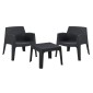 ΣΕΤ LOUNGE 3ΤΜΧ SLEEK HM21274.02 ΜΑΥΡΟ ΠΟΛΥΠΡΟΠΥΛΕΝΙΟ