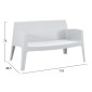 ΣΕΤ LOUNGE 4ΤΜΧ SLEEK HM21275.01 ΛΕΥΚΟ ΠΟΛΥΠΡΟΠΥΛΕΝΙΟ