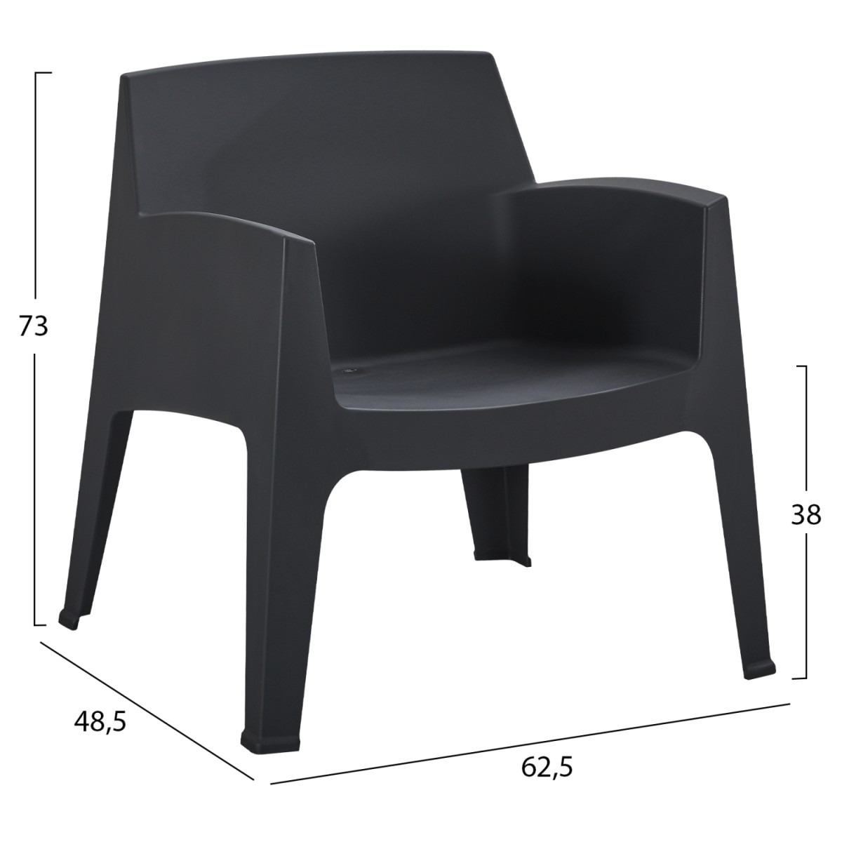 ΣΕΤ LOUNGE 4ΤΜΧ SLEEK HM21275.02 ΜΑΥΡΟ ΠΟΛΥΠΡΟΠΥΛΕΝΙΟ