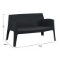 ΣΕΤ LOUNGE 4ΤΜΧ SLEEK HM21275.02 ΜΑΥΡΟ ΠΟΛΥΠΡΟΠΥΛΕΝΙΟ