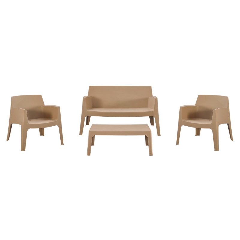 ΣΕΤ LOUNGE 4ΤΜΧ SLEEK HM21275.03 ΚΑΠΟΥΤΣΙΝΟ ΠΟΛΥΠΡΟΠΥΛΕΝΙΟ