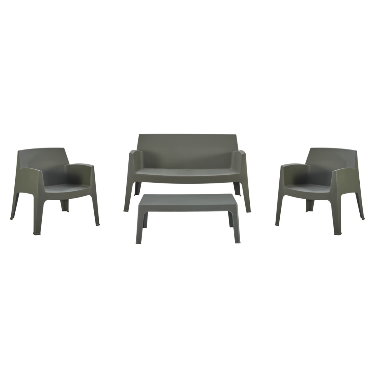 ΣΕΤ LOUNGE 4ΤΜΧ SLEEK HM21275.05 DARK OLIVE GREEN ΠΟΛΥΠΡΟΠΥΛΕΝΙΟ