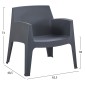 ΣΕΤ LOUNGE 4ΤΜΧ SLEEK HM21275.10 ΓΚΡΙ ΠΟΛΥΠΡΟΠΥΛΕΝΙΟ