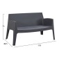 ΣΕΤ LOUNGE 4ΤΜΧ SLEEK HM21275.10 ΓΚΡΙ ΠΟΛΥΠΡΟΠΥΛΕΝΙΟ