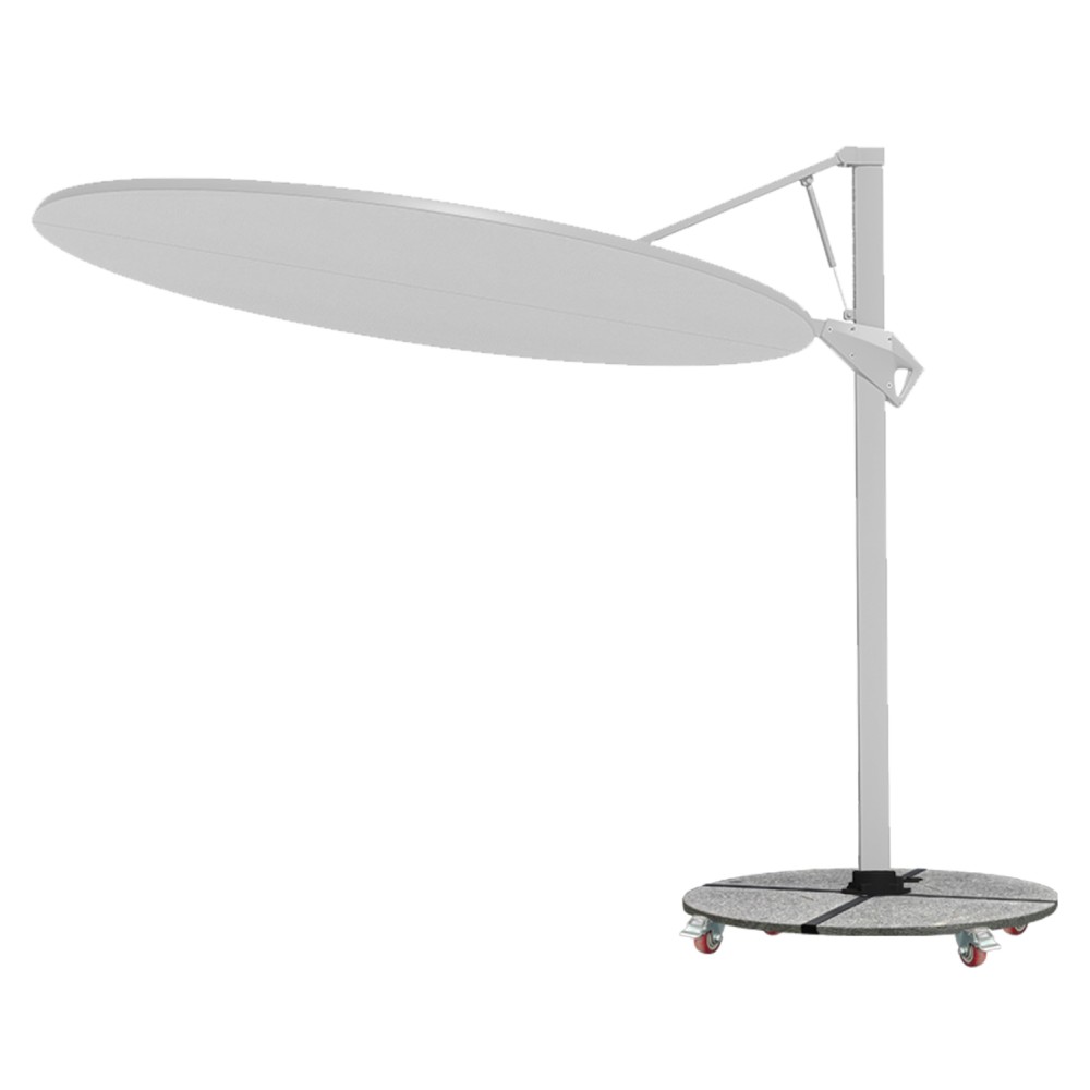 ΟΜΠΡΕΛΑ ΜΕ ΒΑΣΗ ΣΕΙΡΑ CANNOPY HM21285.02 ΑΛΟΥΜΙΝΙΟ & ΓΡΑΝΙΤΗΣ-ΛΕΥΚΟ ΧΡΩΜΑ Φ2,2μ