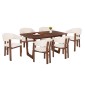 ΣΕΤ ΤΡΑΠΕΖΑΡΙΑΣ 7ΤΜΧ ZARRA HM21338.01 ΤΡΑΠΕΖΙ ΑΠΟ MDF--ΚΑΡΕΚΛΕΣ ΜΕ ΜΠΟΥΚΛΕ ΥΦΑΣΜΑ