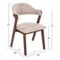 ΣΕΤ ΤΡΑΠΕΖΑΡΙΑΣ 9ΤΜΧ RIDER HM21341 ΤΡΑΠΕΖΙ ΑΠΟ MDF--ΚΑΡΕΚΛΕΣ RUBBERWOOD & ΥΦΑΣΜΑ