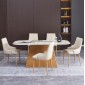 ΣΕΤ ΤΡΑΠΕΖΑΡΙΑΣ 7ΤΜΧ NORDU HM21359 ΚΕΡΑΜΙΚΟ TOP/MDF ΒΑΣΗ--PU ΚΡΕΜ/ΜΕΤΑΛ.ΠΟΔΙΑ