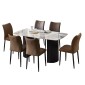 ΣΕΤ ΤΡΑΠΕΖΑΡΙΑΣ 7ΤΜΧ MINAO HM21362 ΚΕΡΑΜΙΚΟ TOP/MDF ΠΟΔΙΑ--PU ΚΑΦΕ/ΜΕΤΑΛ.ΠΟΔΙΑ