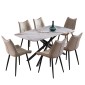 ΣΕΤ ΤΡΑΠΕΖΑΡΙΑΣ 7ΤΜΧ ISKA HM21363 ΚΕΡΑΜΙΚΟ TOP/ΜΕΤΑΛ. ΠΟΔΙΑ--PU ΜΠΕΖ/ΜΕΤΑΛ.ΠΟΔΙΑ
