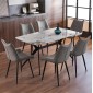 ΣΕΤ ΤΡΑΠΕΖΑΡΙΑΣ 7ΤΜΧ AIKA HM21364 ΚΕΡΑΜΙΚΟ TOP/ΜΕΤΑΛ. ΠΟΔΙΑ--PU ΓΚΡΙ/ΜΕΤΑΛ.ΠΟΔΙΑ
