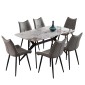 ΣΕΤ ΤΡΑΠΕΖΑΡΙΑΣ 7ΤΜΧ AIKA HM21364 ΚΕΡΑΜΙΚΟ TOP/ΜΕΤΑΛ. ΠΟΔΙΑ--PU ΓΚΡΙ/ΜΕΤΑΛ.ΠΟΔΙΑ