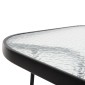 ΣΕΤ ΤΡΑΠΕΖΑΡΙΑΣ 5ΤΜΧ ADAM HM10859.03 ΚΑΡΕΚΛΕΣ ΜΕΤΑΛΛΙΚΕΣ & ΤΡΑΠΕΖΙ 120x70εκ ΜΑΥΡΟ