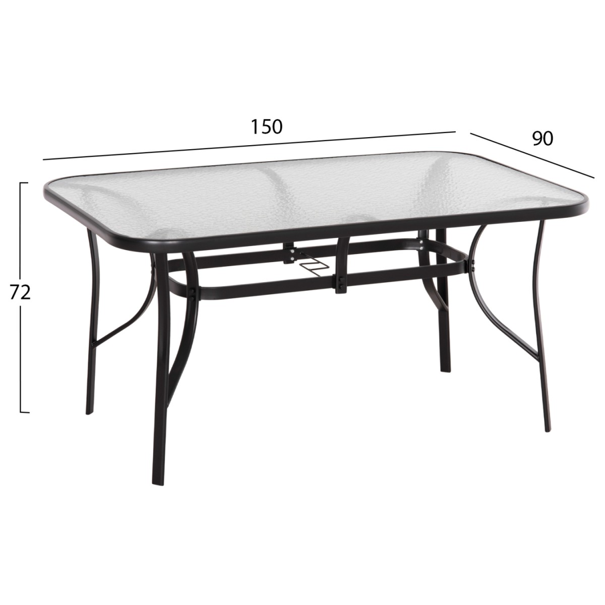 ΣΕΤ ΤΡΑΠΕΖΑΡΙΑΣ 5ΤΜΧ BRUNO HM10729.03 ΚΑΡΕΚΛΕΣ ΜΕΤΑΛΛΙΚΕΣ & ΤΡΑΠΕΖΙ 150x90εκ ΜΑΥΡΟ